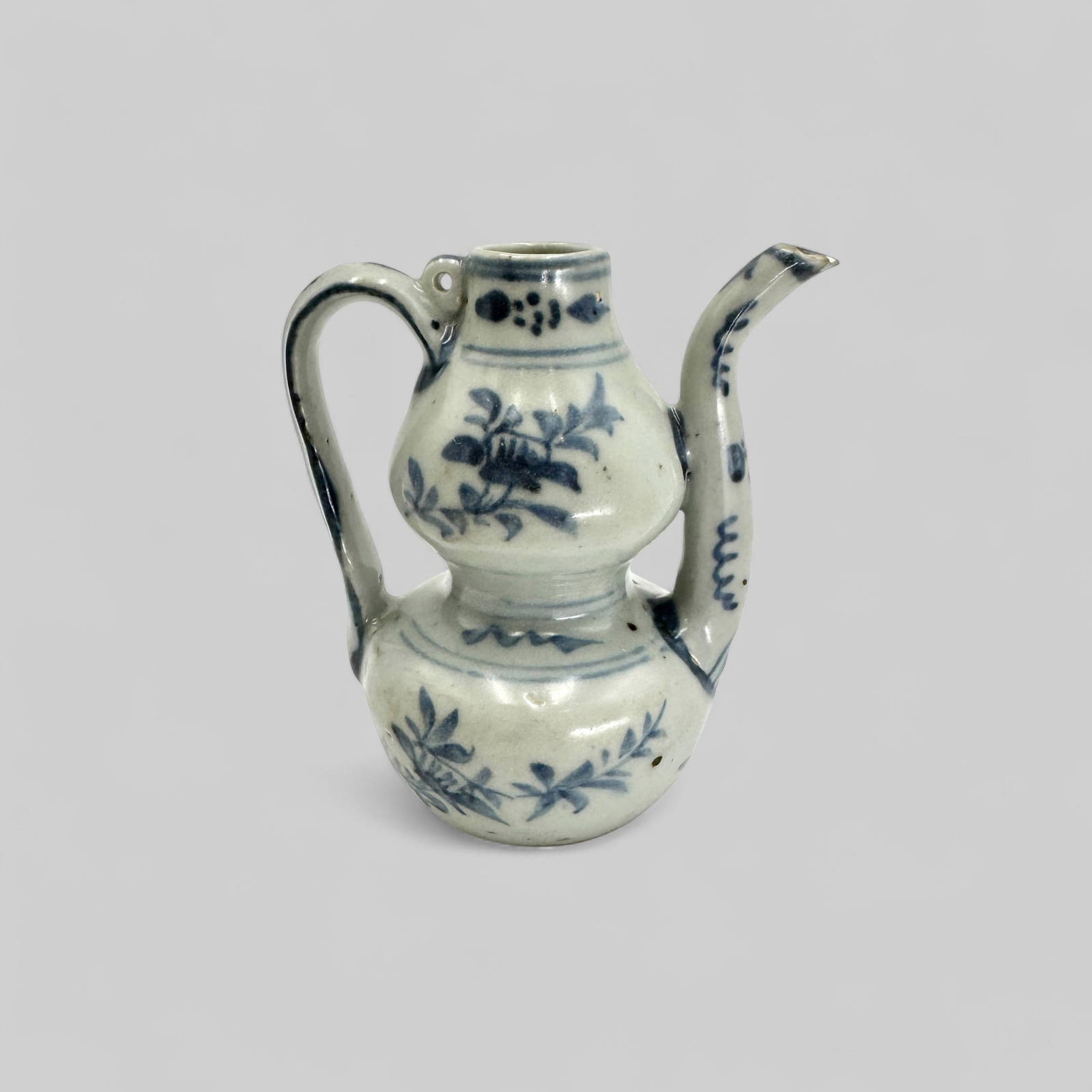 Porcelain Ewer in Underglaze Blue, Ming