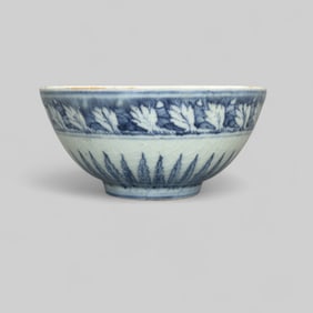 Porcelain Bowl in Underglaze Blue, Ming