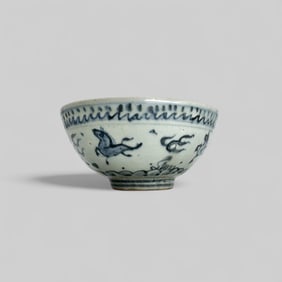 Porcelain Bowl in Underglaze Blue, Ming