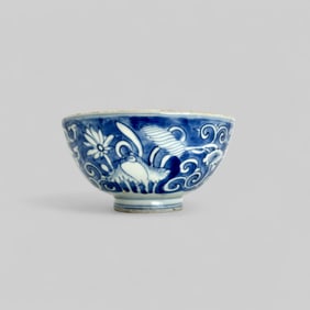 Porcelain Bowl with Underglaze Blue, Ming, 17th Century