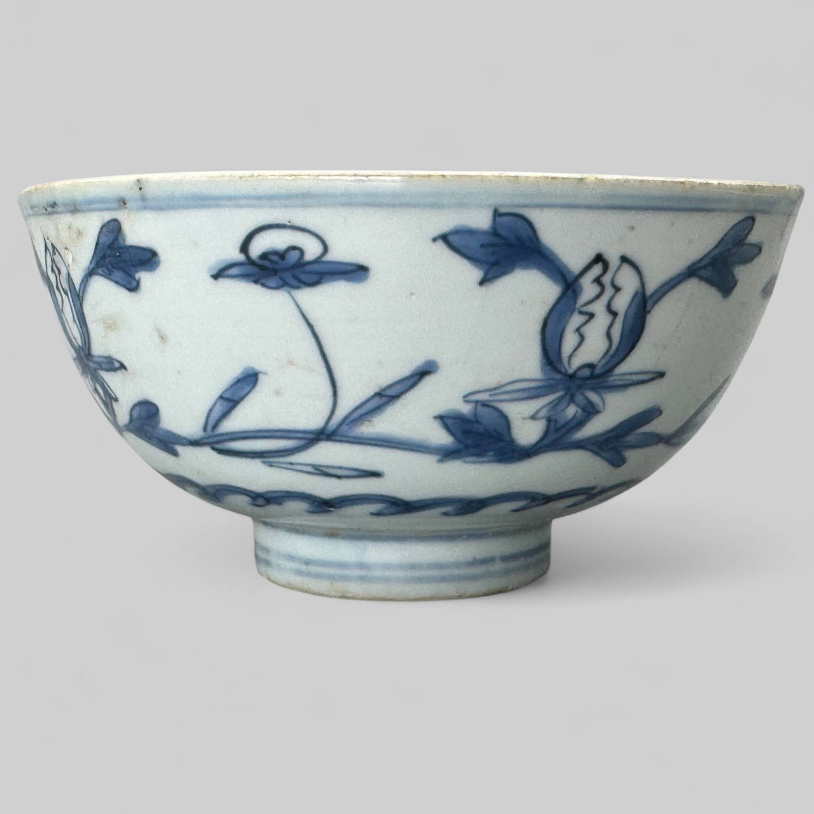 Porcelain Bowl with Underglaze Blue, Ming, 17th Century