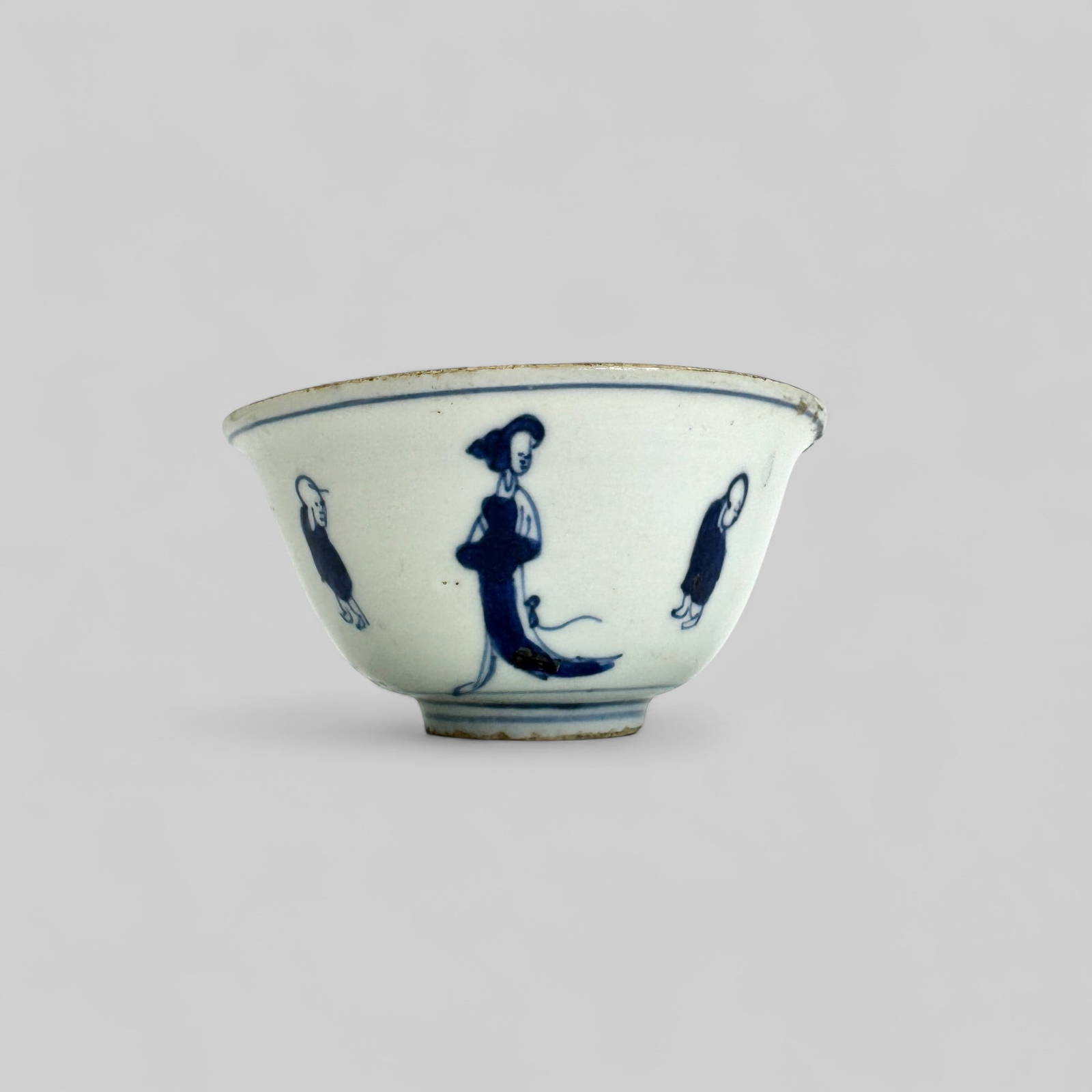 Porcelain Bowl with Underglaze Blue, Ming, 17th Century