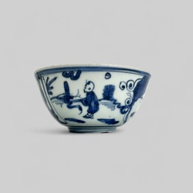 Porcelain Bowl with Underglaze Blue, Ming, 17th Century