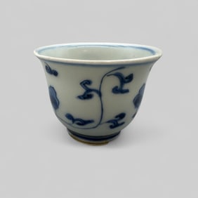 Porcelain Cup with Underglaze Blue, Ming, 17th Century