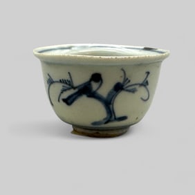 Porcelain Cup with Underglaze Blue, Ming, 17th Century