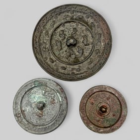 Three Chinese Bronze Mirrors