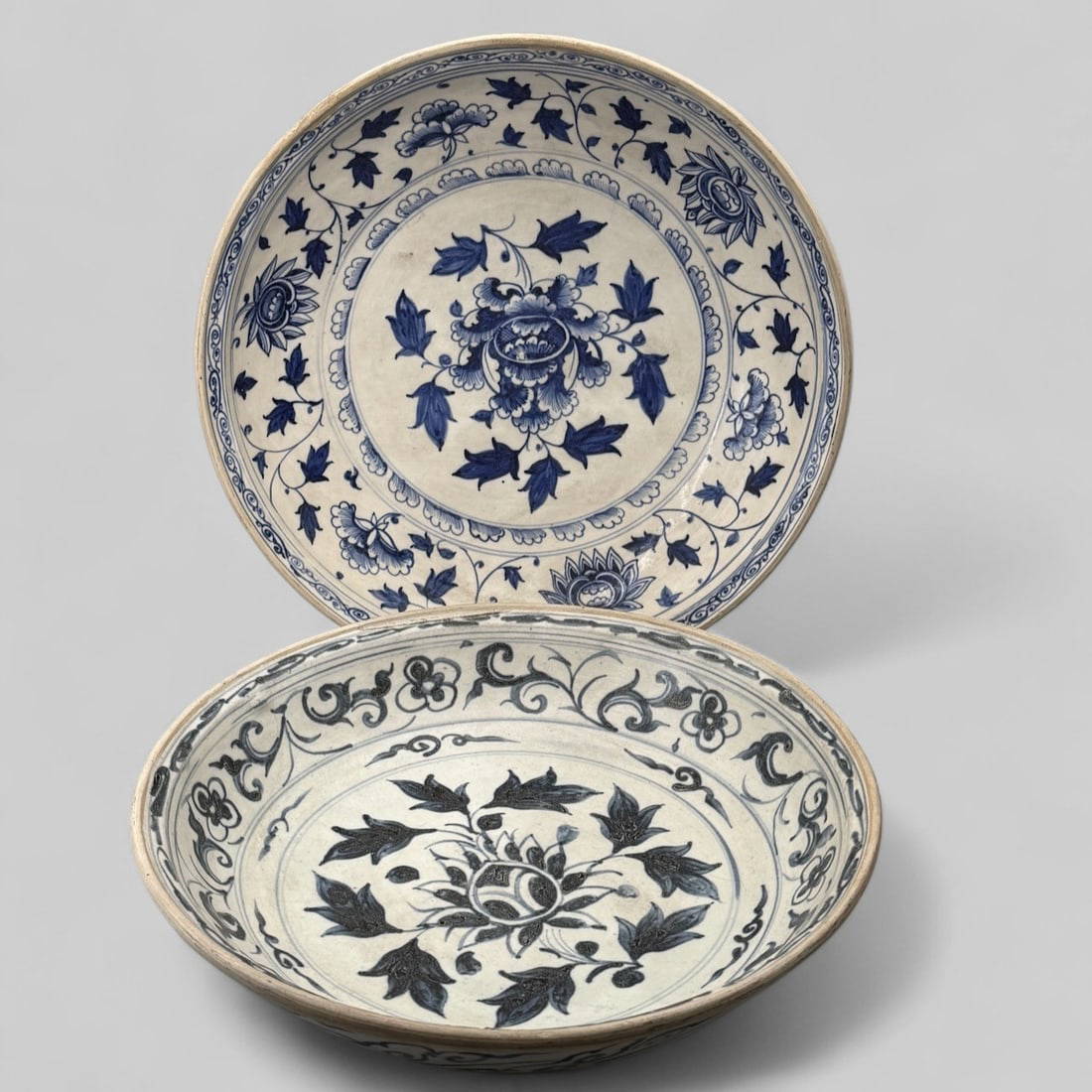 Pair of Vietnamese Blue and White Chargers
