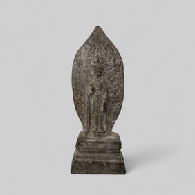 Northern Wei Style Stone Carving of Guanyin