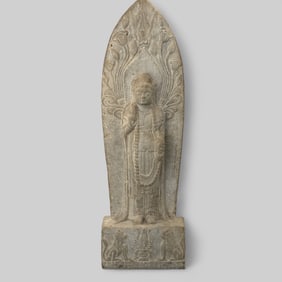 Northern Wei Style Stone Carving of Guanyin