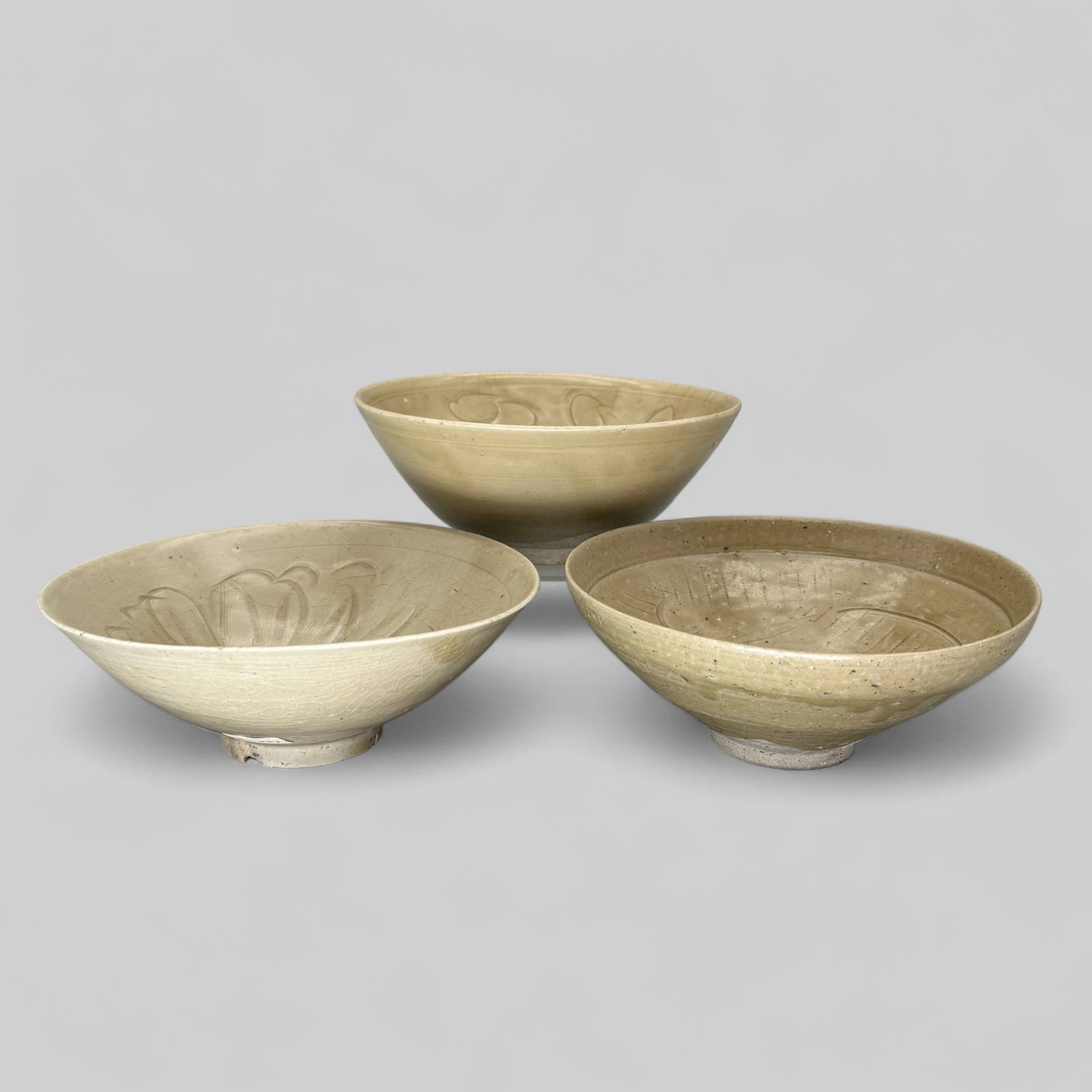 Three Longquan Celadon Bowls