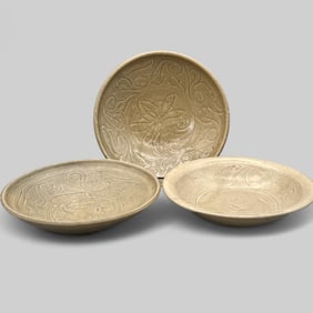 Three Longquan Celadon Incised Bowls