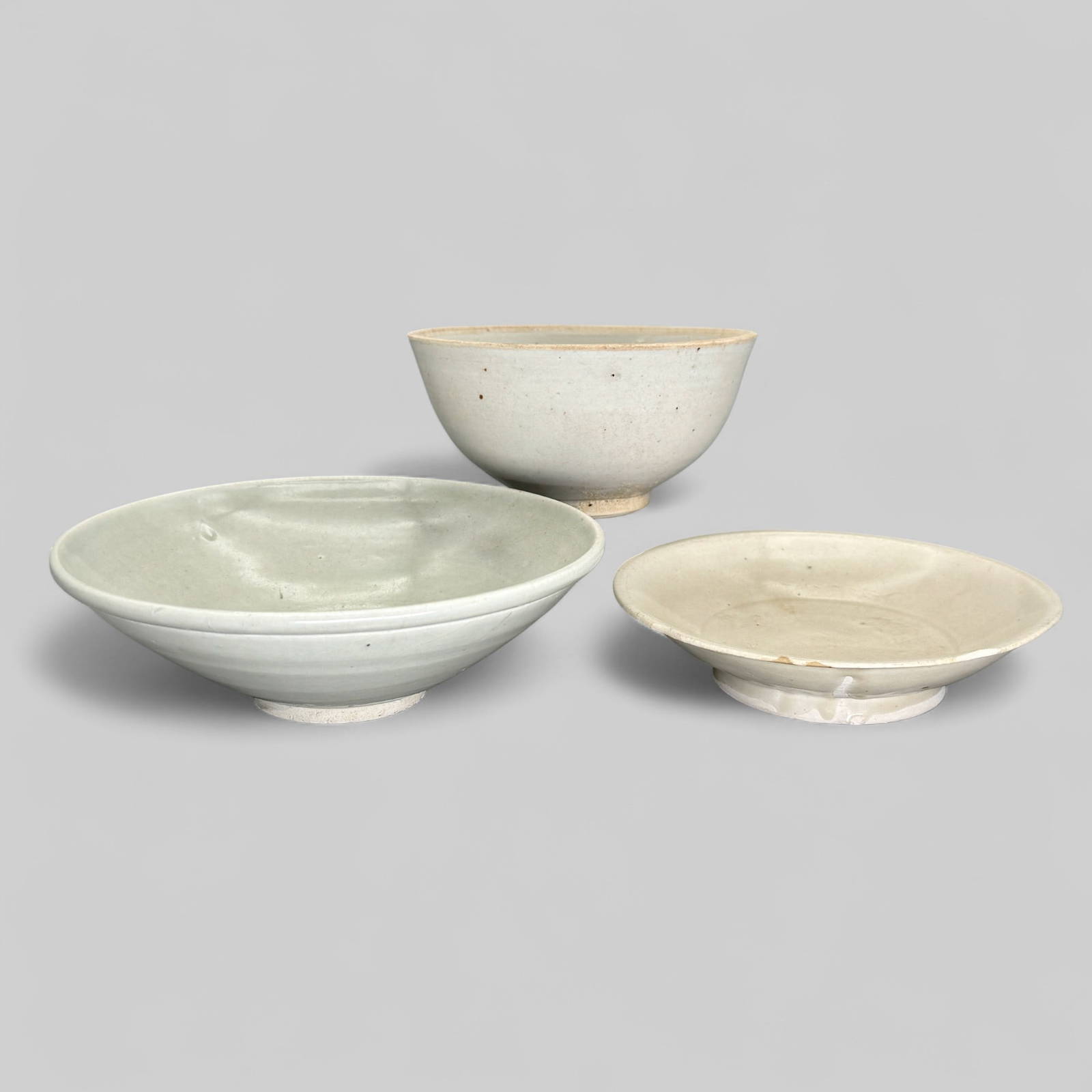 Three Qingbai Ware Porcelain Bowls