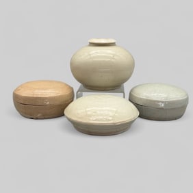 Four Qingbai Ware Lidded Bowls