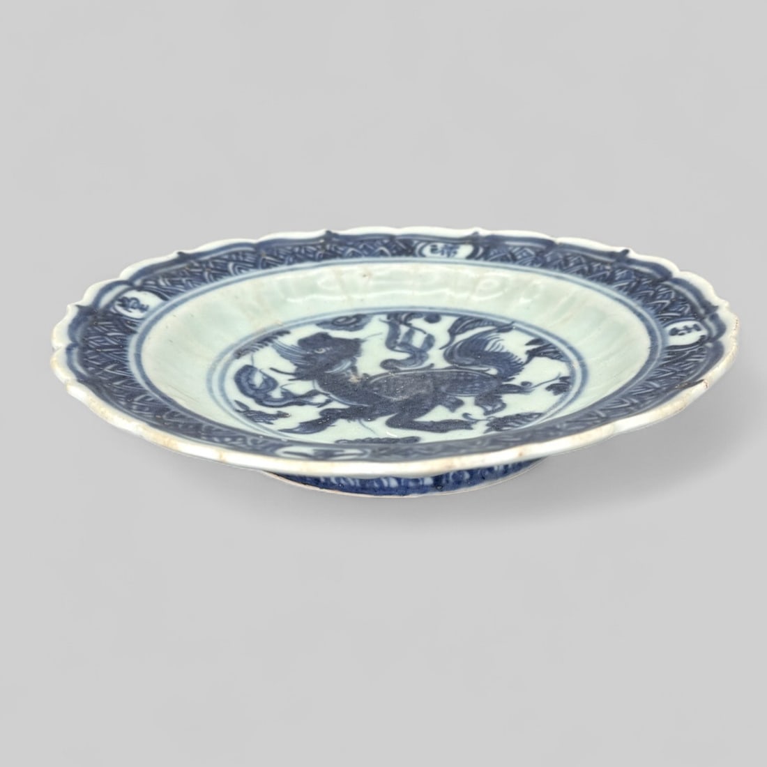 Ming Blue and White Dish, Illustrated in \"The Talking Jars\"