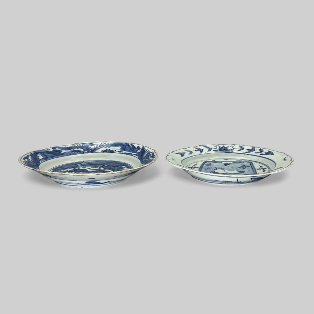 Ming Blue and White Rabbit and Deer Plate