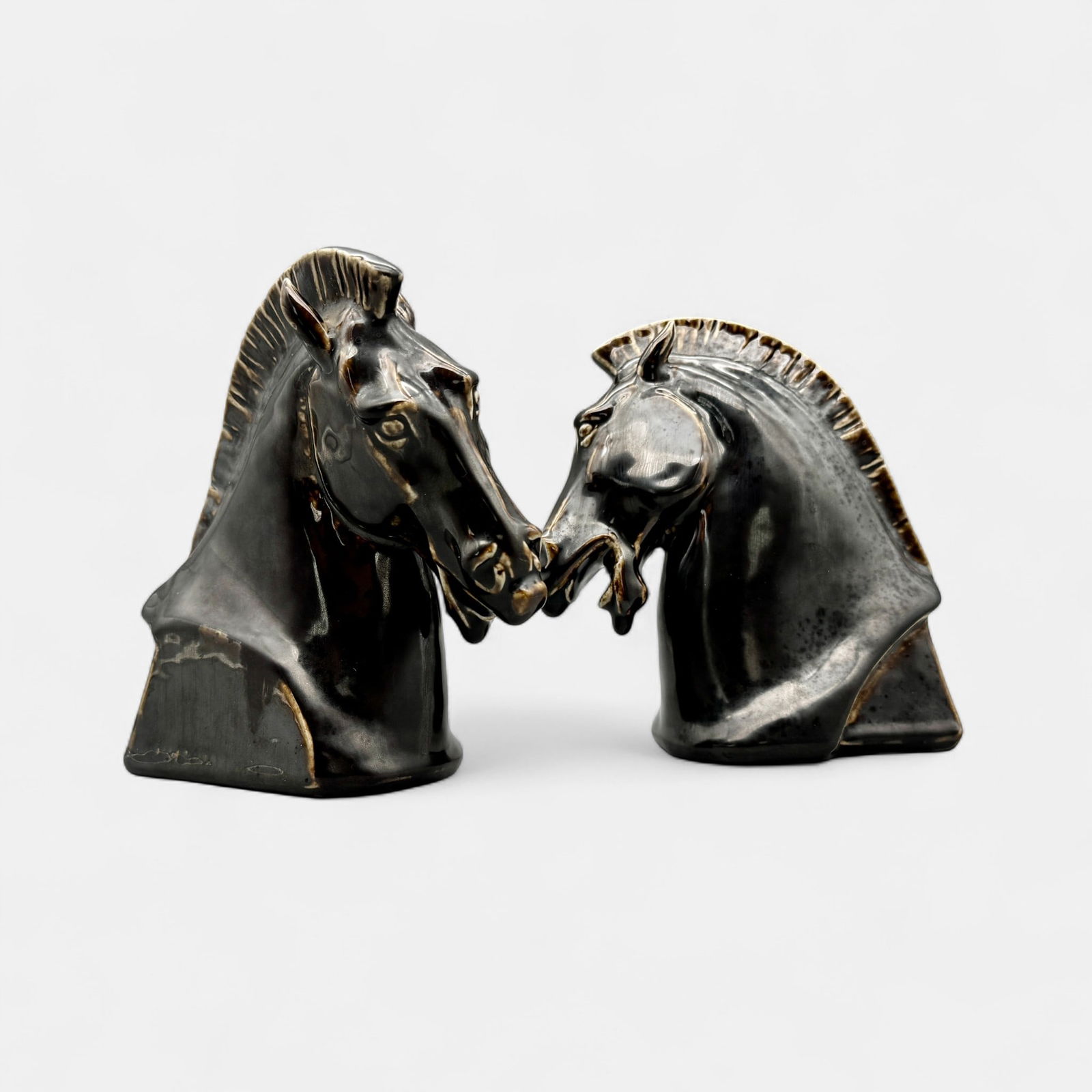 Pair of Rookwood Horse Head Bookends