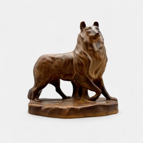 Uncommon Rookwood "Collie" bookend