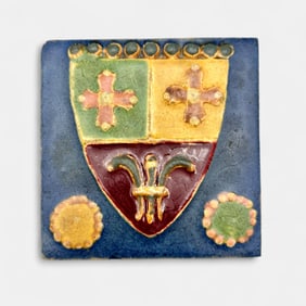 Wheatley "Coat of Arms" tile, 6 x 6 inches