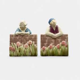 Rookwood Dutch Boy and Girl Bookends