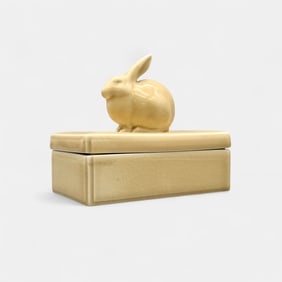 Unusual Rookwood box with 3-D rabbit on lid