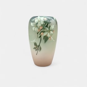 Rookwood Iris glaze vase with cherry blossoms done by Lenore Asbury