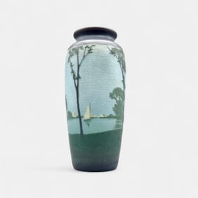 Rookwood Vellum scenic, sailboats, Sax