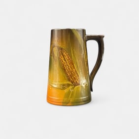 Rookwood Standard glaze mug with corn decor by Mary Nourse