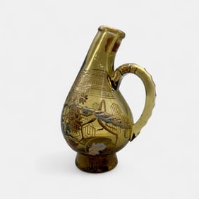 Enameled Galle Glass Perfume Bottle