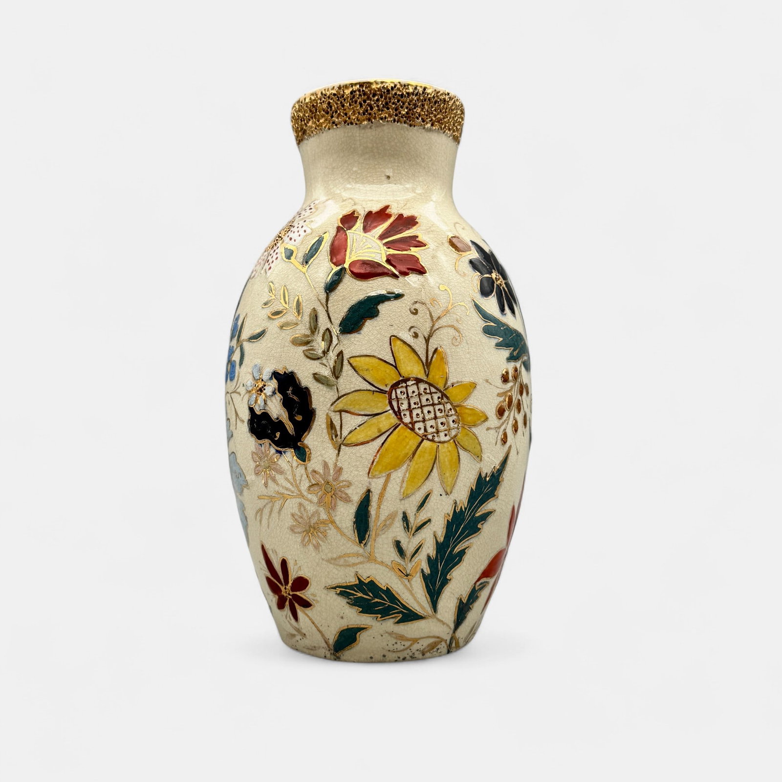 Tall Cincinnati Art Pottery vase, floral (1 of 5)
