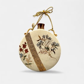 Cincinnati Art Pottery hanging canteen vase
