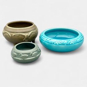 Three Rookwood production bowls