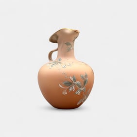 Rookwood Dull Finish ewer, honeysuckle, Toohey, 1888.