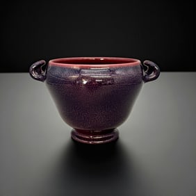 Rookwood porcelain production twin handled vase, 1921