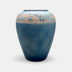 Rookwood Vellum floral vase, Epply, 1914
