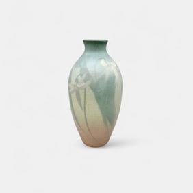 Rookwood Vellum floral vase, Steinle, 1912.