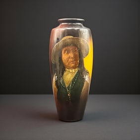 Weller Louiwelsa vase by Karl Kappes, portriat of Chief Josh.