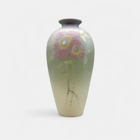 Weller Hudson vase, purple roses