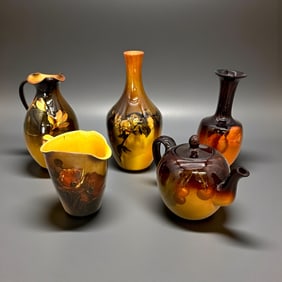 Five Rookwood Standard glaze items