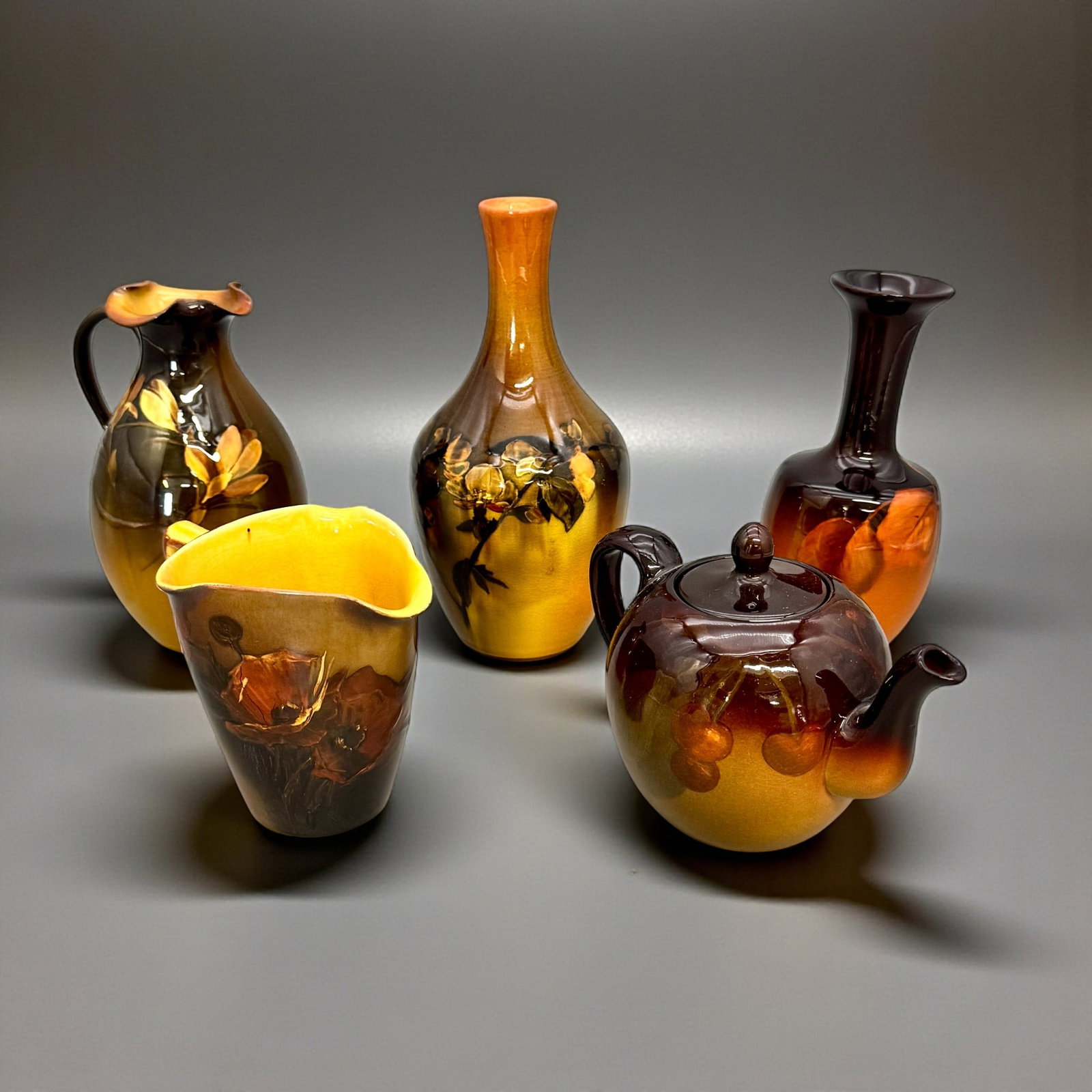 Five Rookwood Standard glaze items (1 of 8)