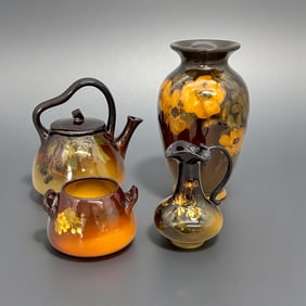 Four Rookwood Standard glaze items