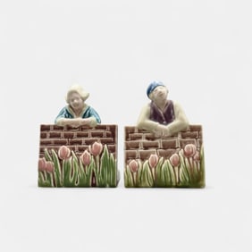 Pair of Rookwwood "Dutch Boy and Girl bookends