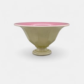 Large Rookwood compote, rose interior, 1924.