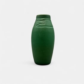 Rookwood incised Mat glaae vase, poppies, Coyne