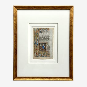 Illuminated Manuscript Leaf from Book of Hours