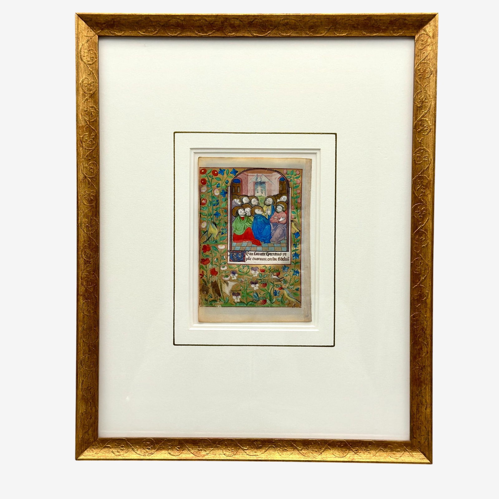 Illuminated Manuscript Leaf from Book of Hours (1 of 4)