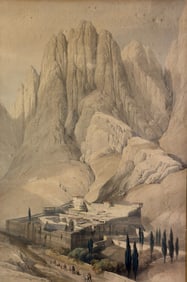 Pair of Middle Eastern Lithographs on Paper