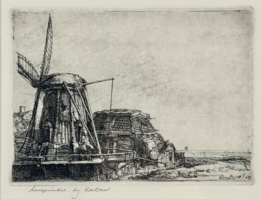 Rembrandt Etchings by Rae Boer and Woodcut