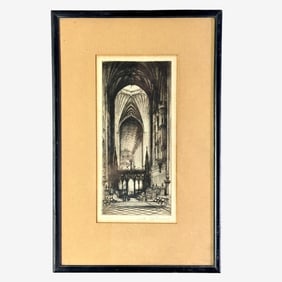Three Cathedral Etchings, Including Edward Sharland