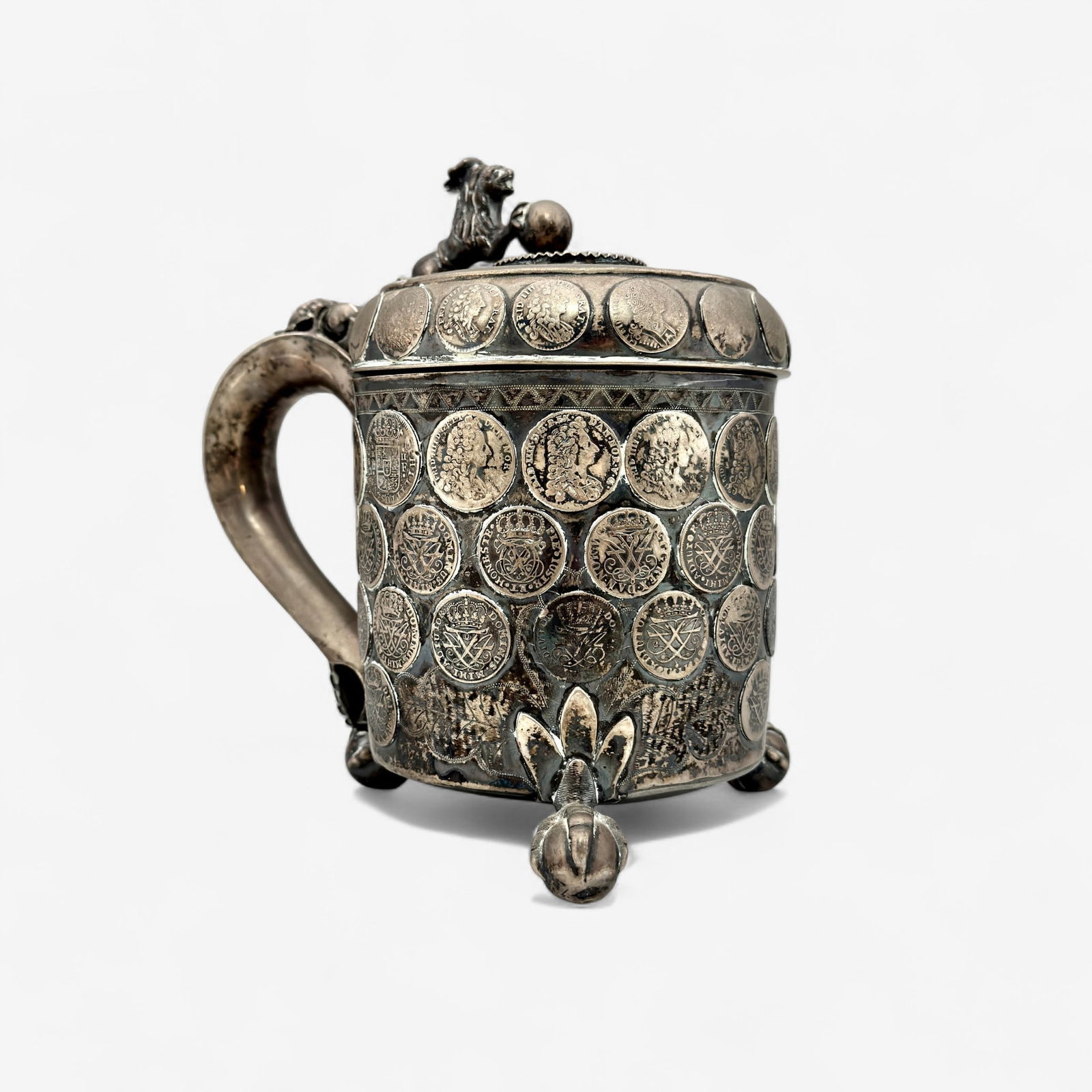 Danish Silver Stein with Embedded Coins (1 of 7)