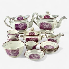 Early Wedgewood Transferware Tea Set